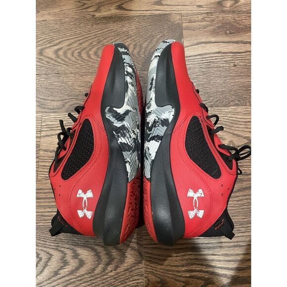 Under Armour UA Lockdown 6 Red Black Basketball Size 13 Mens New 3025616-600 - Picture 5 of 7